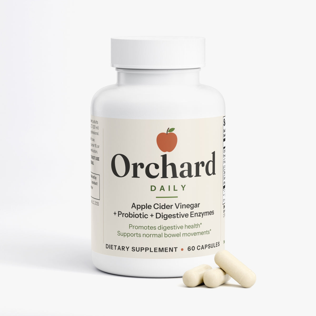 Orchard Daily bottle with apple cider vinegar capsules