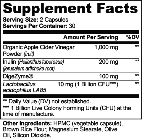 Orchard Daily Supplement Facts panel